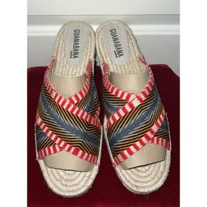 Guanabana Handmade Women’s Espadrille Crisscross Slip-on Sandals, Sz 45 (US 13)